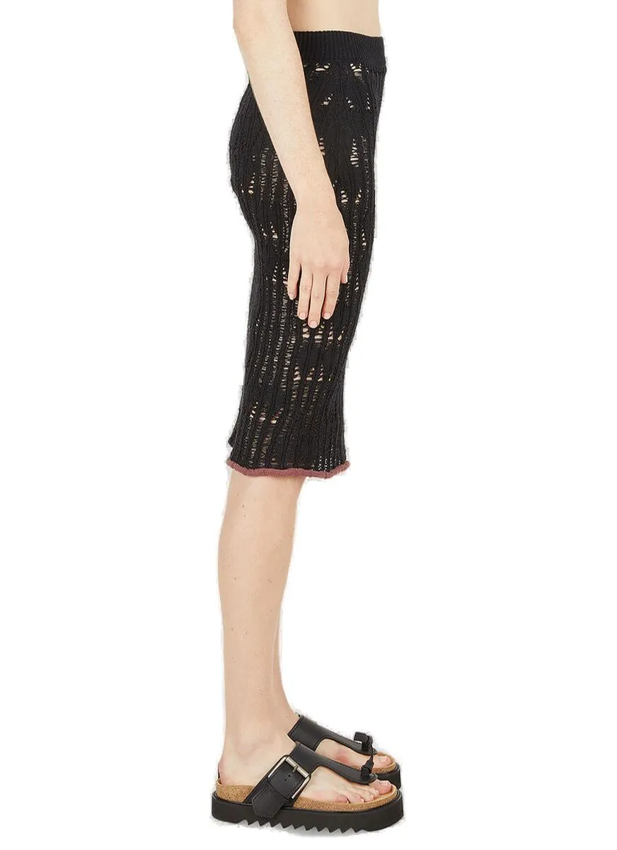 Acne Studios Ladder Knit Midi Skirt