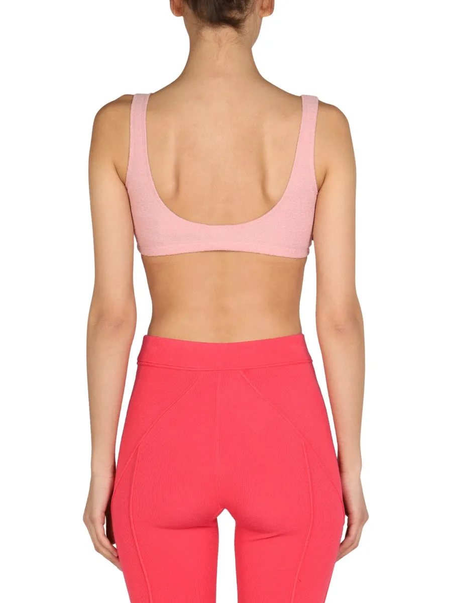 Adidas Originals Logo Embroidered  Cropped Top