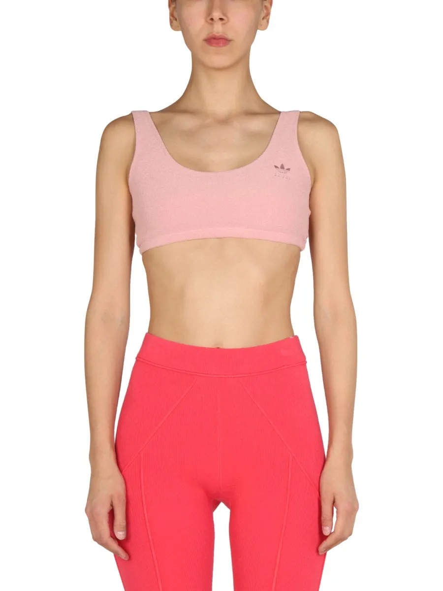 Adidas Originals Logo Embroidered  Cropped Top