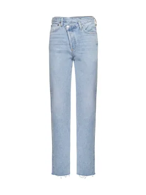 AGOLDE Criss-Cross Waisted Straight-Leg Jeans