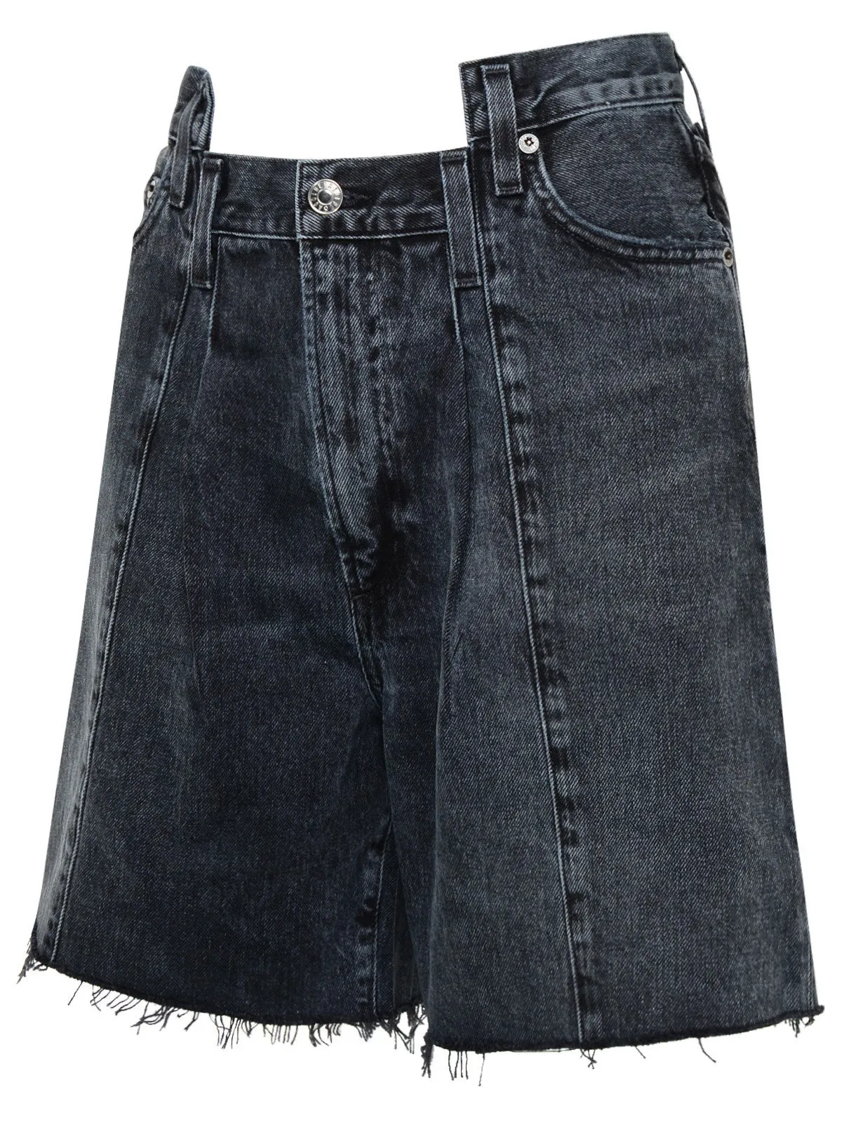 AGOLDE Distressed Knee-Length Shorts