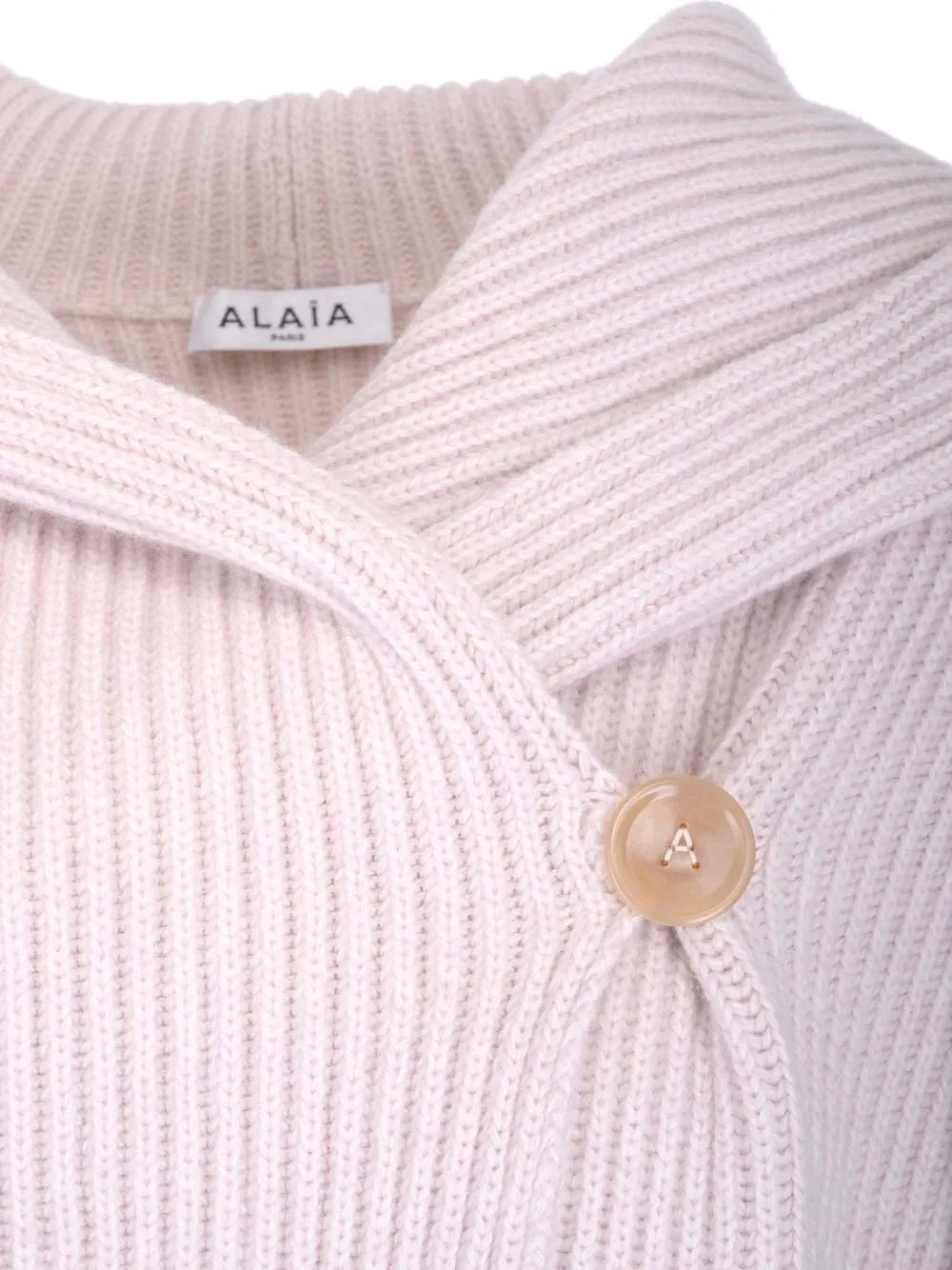 Alaa Long-Sleeved Ribbed Hooded Coat