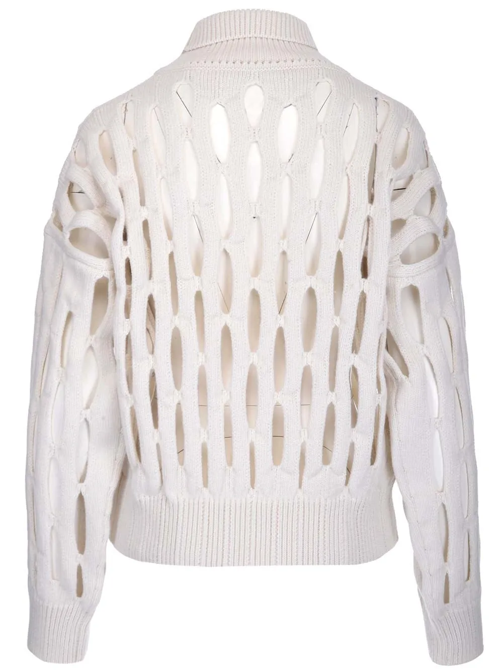 Alaa Perforated Boxy Long-Sleeved Sweater