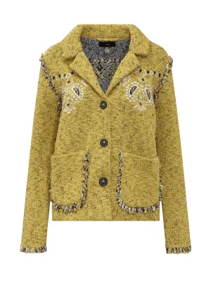 Alanui Bandana Printed Frayed Edge Jacket