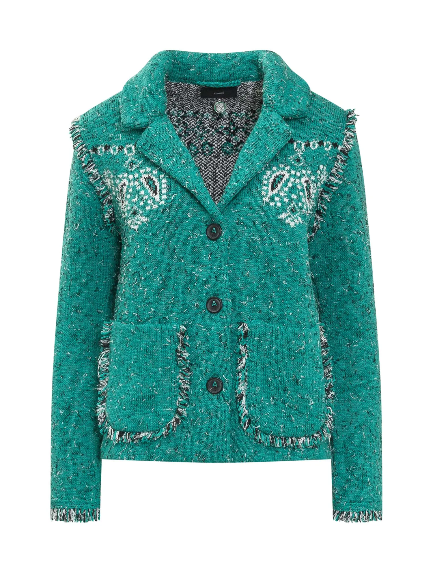 Alanui Bandana Printed Frayed Edge Jacket