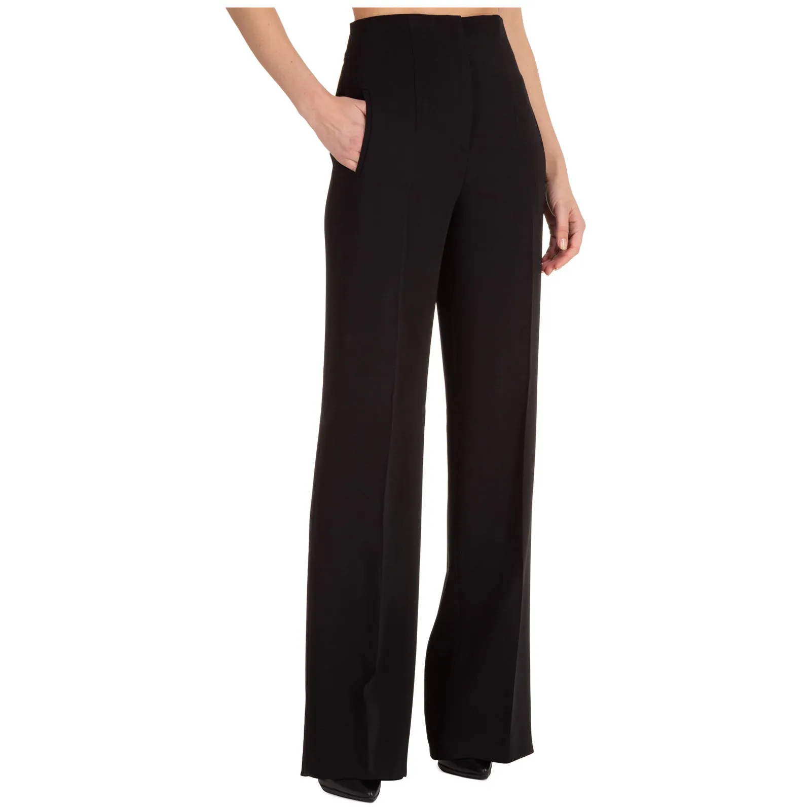Alberta Ferretti High Waist Straight Leg Trousers