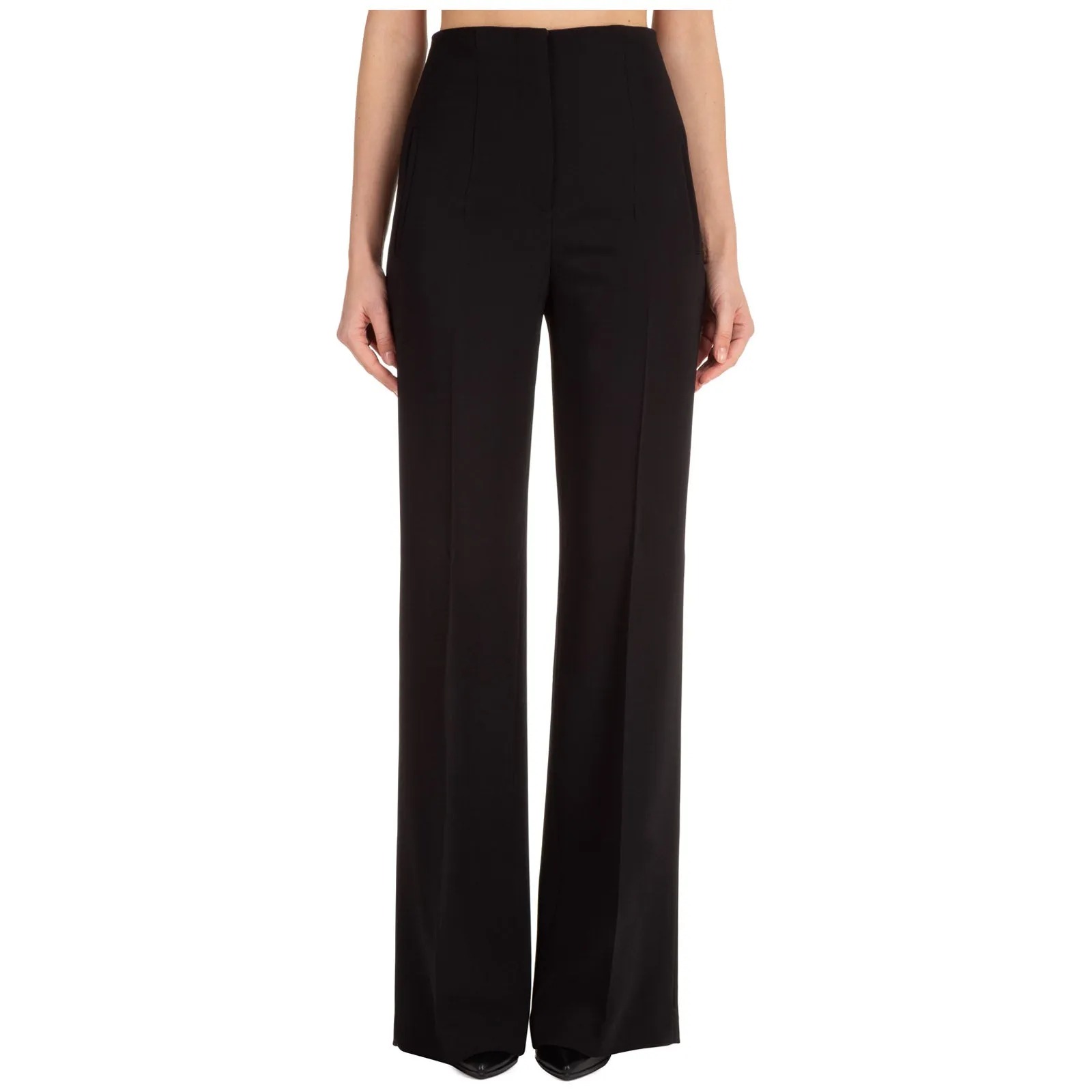 Alberta Ferretti High Waist Straight Leg Trousers