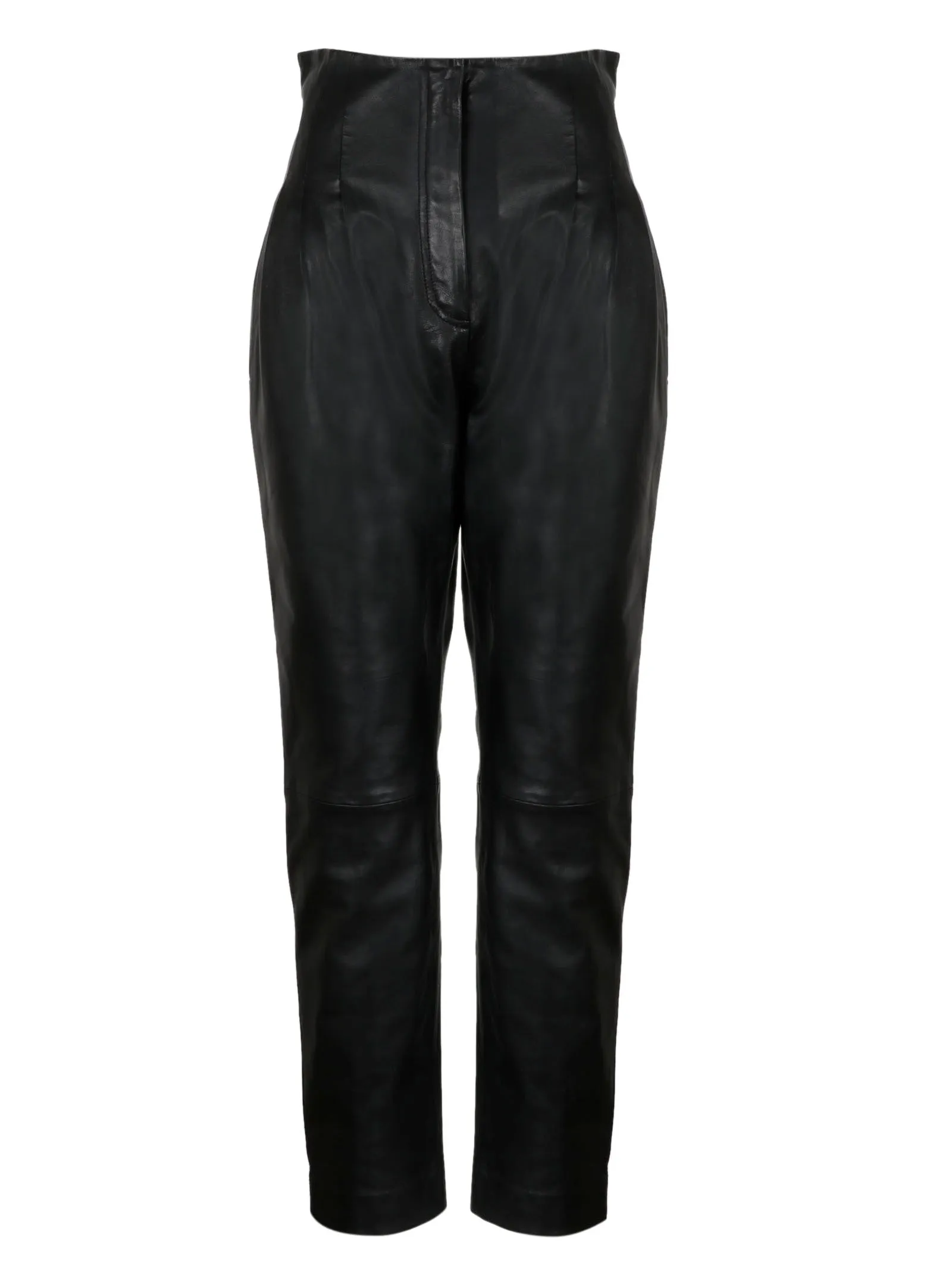 Alberta Ferretti High-Waisted Leather Trousers