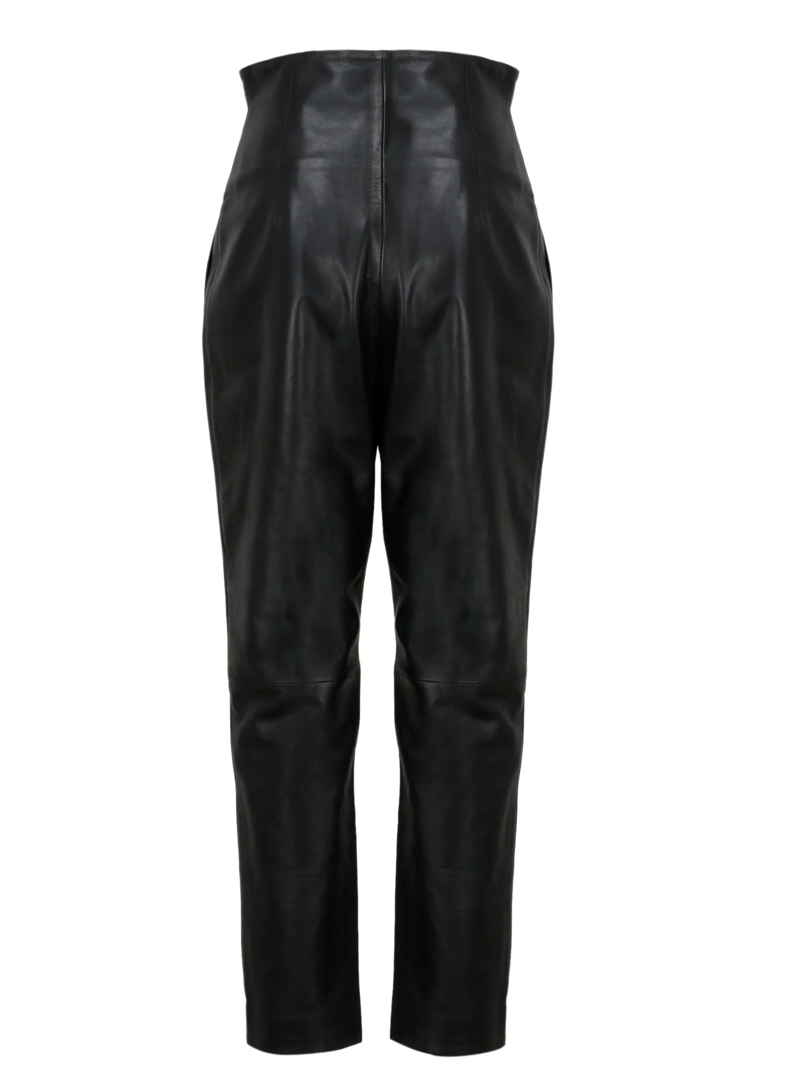 Alberta Ferretti High-Waisted Leather Trousers