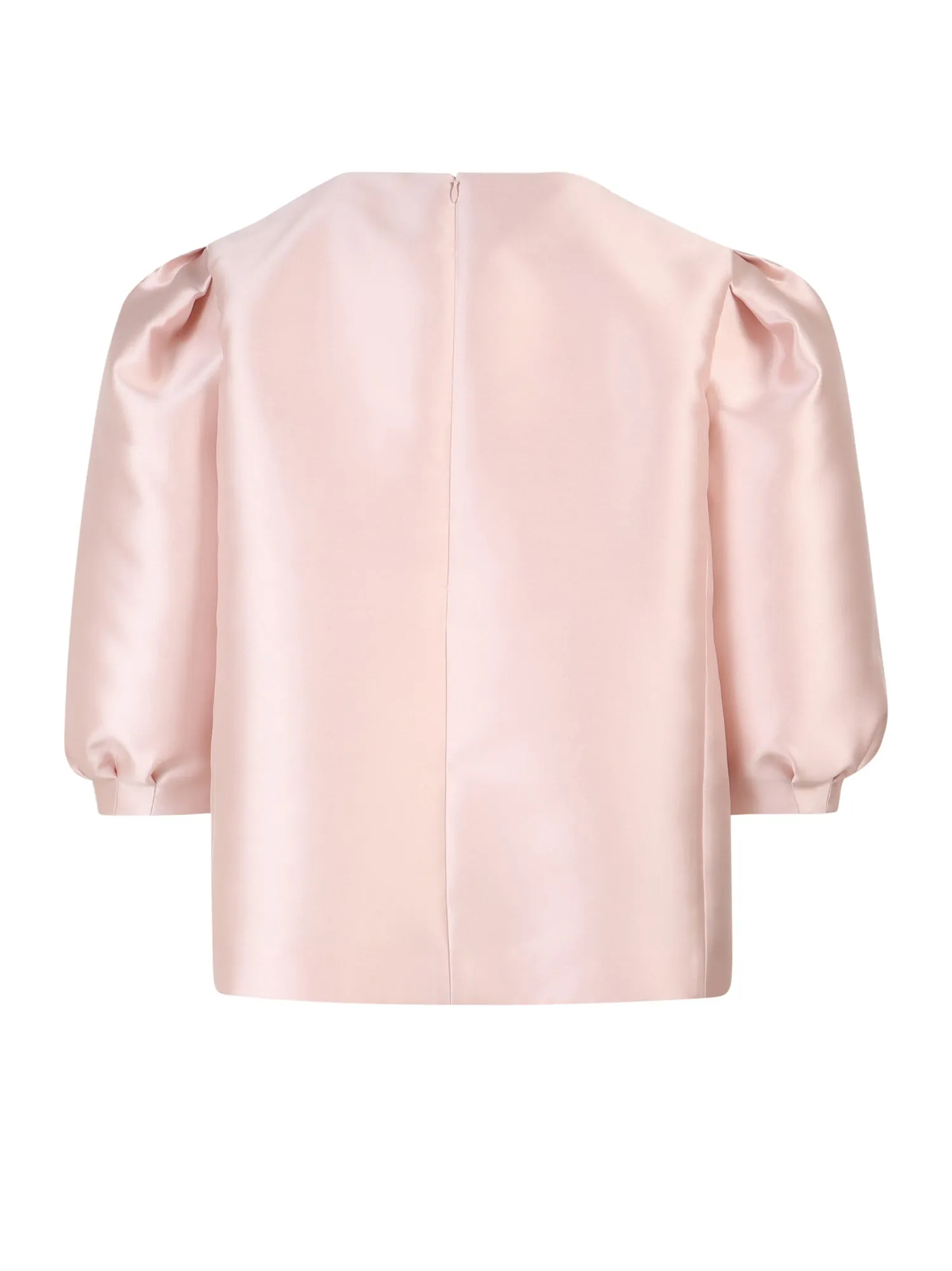 Alberta Ferretti Puff-Sleeve Straight Hem Top