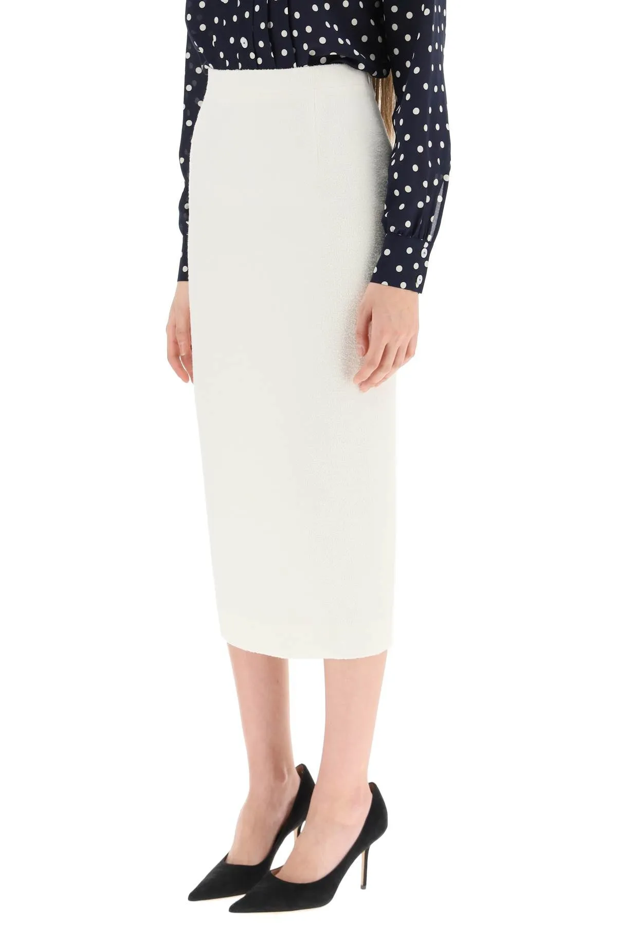 Alessandra Rich Back Vent Midi Skirt
