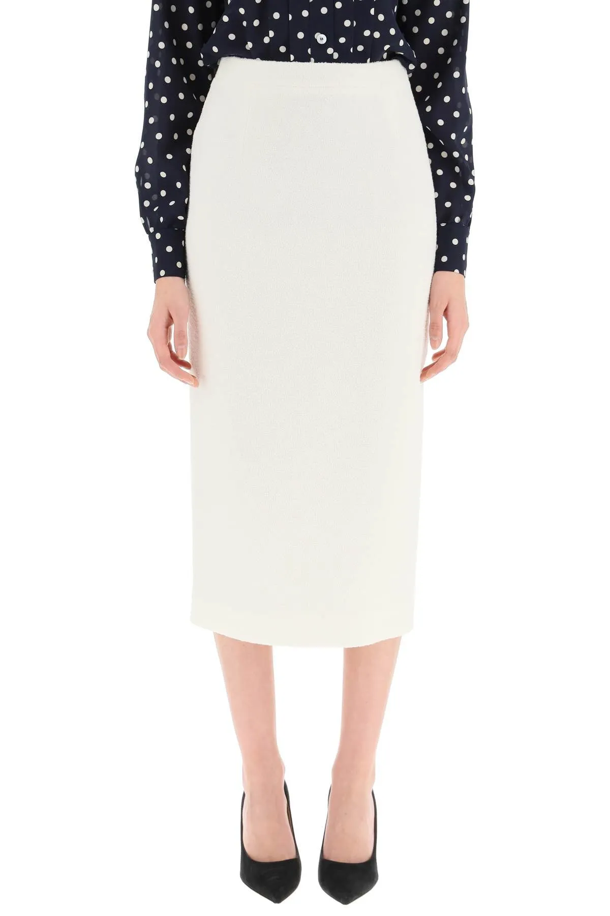 Alessandra Rich Back Vent Midi Skirt