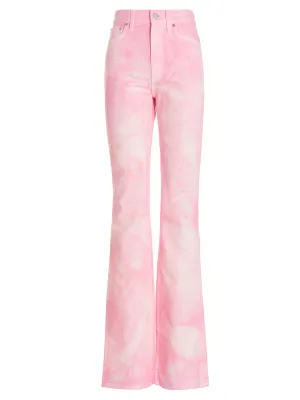 Alessandra Rich Bleached Flared Jeans