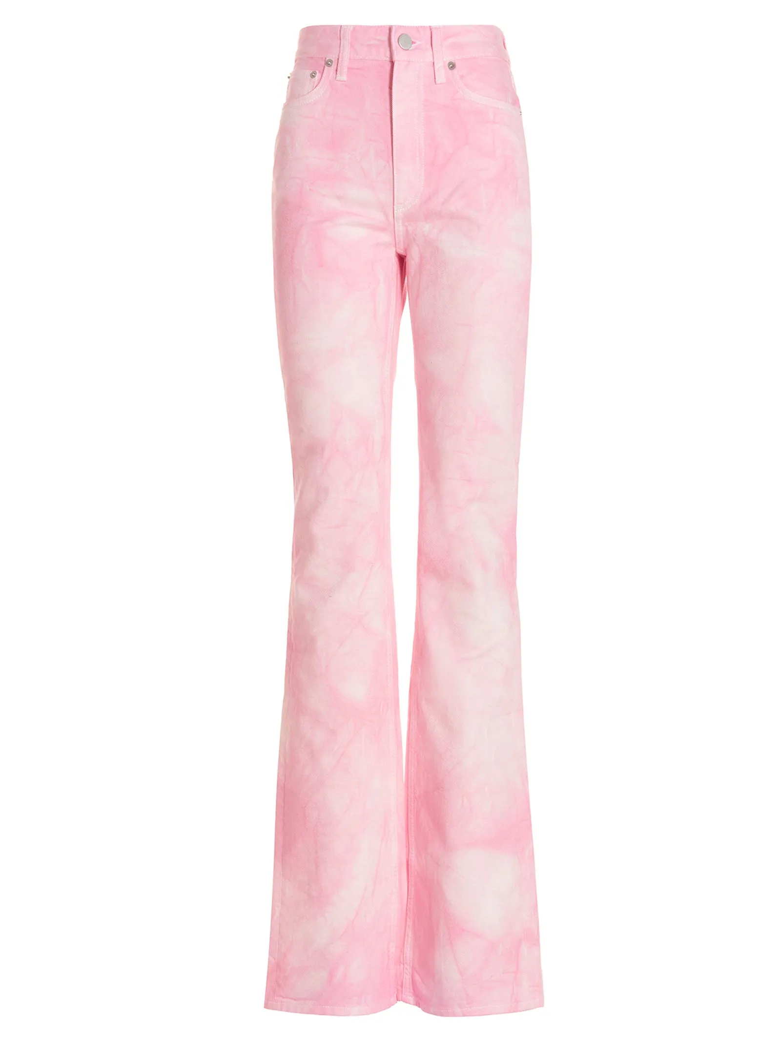 Alessandra Rich Bleached Flared Jeans