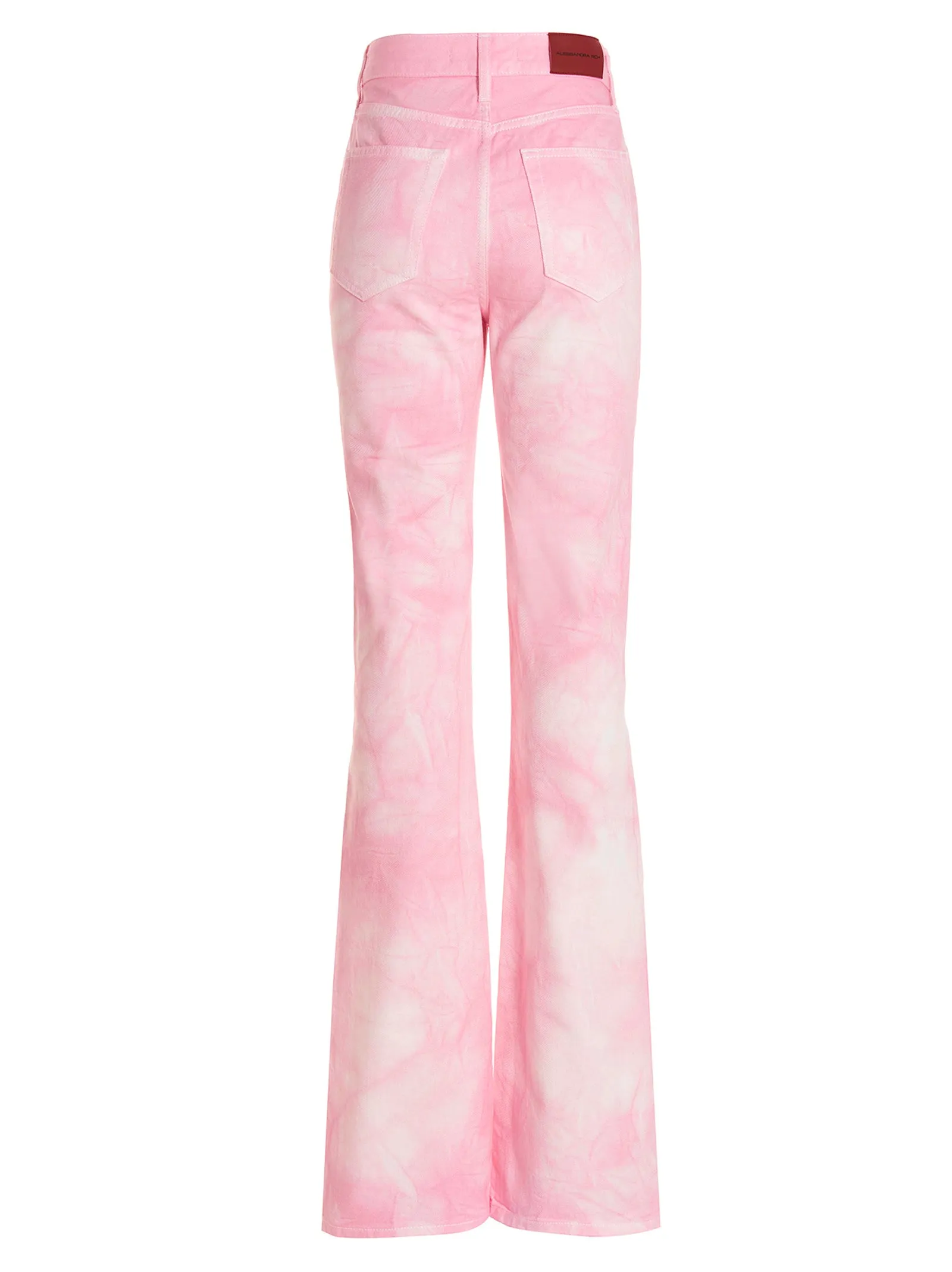 Alessandra Rich Bleached Flared Jeans