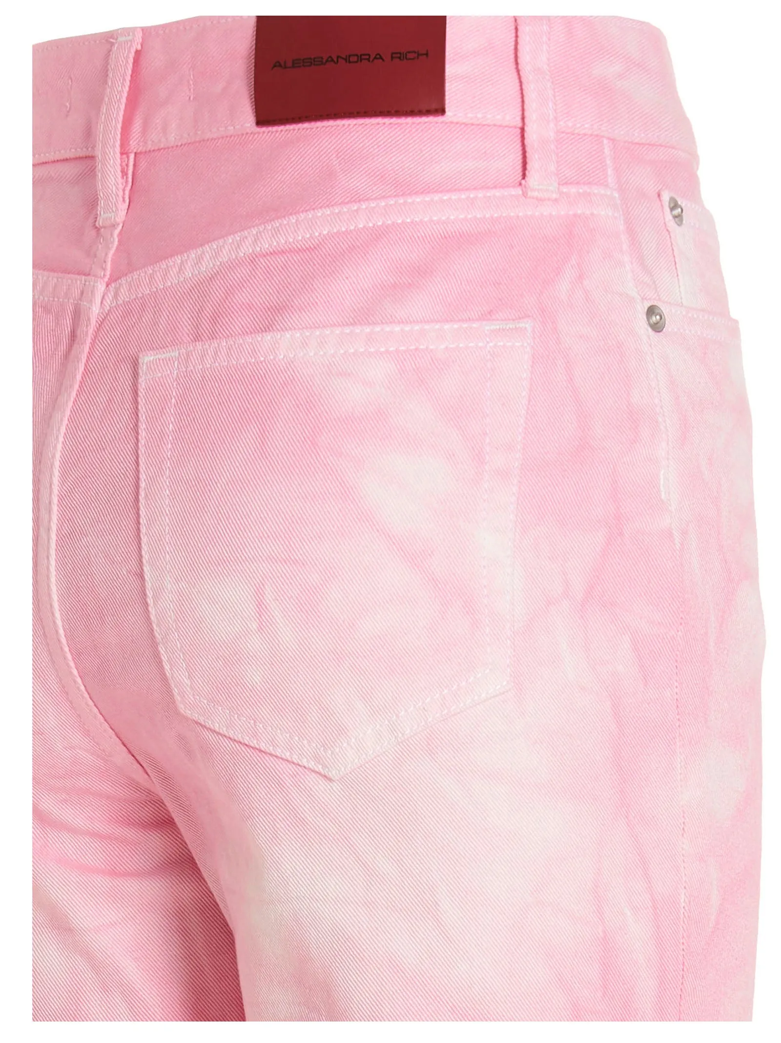 Alessandra Rich Bleached Flared Jeans