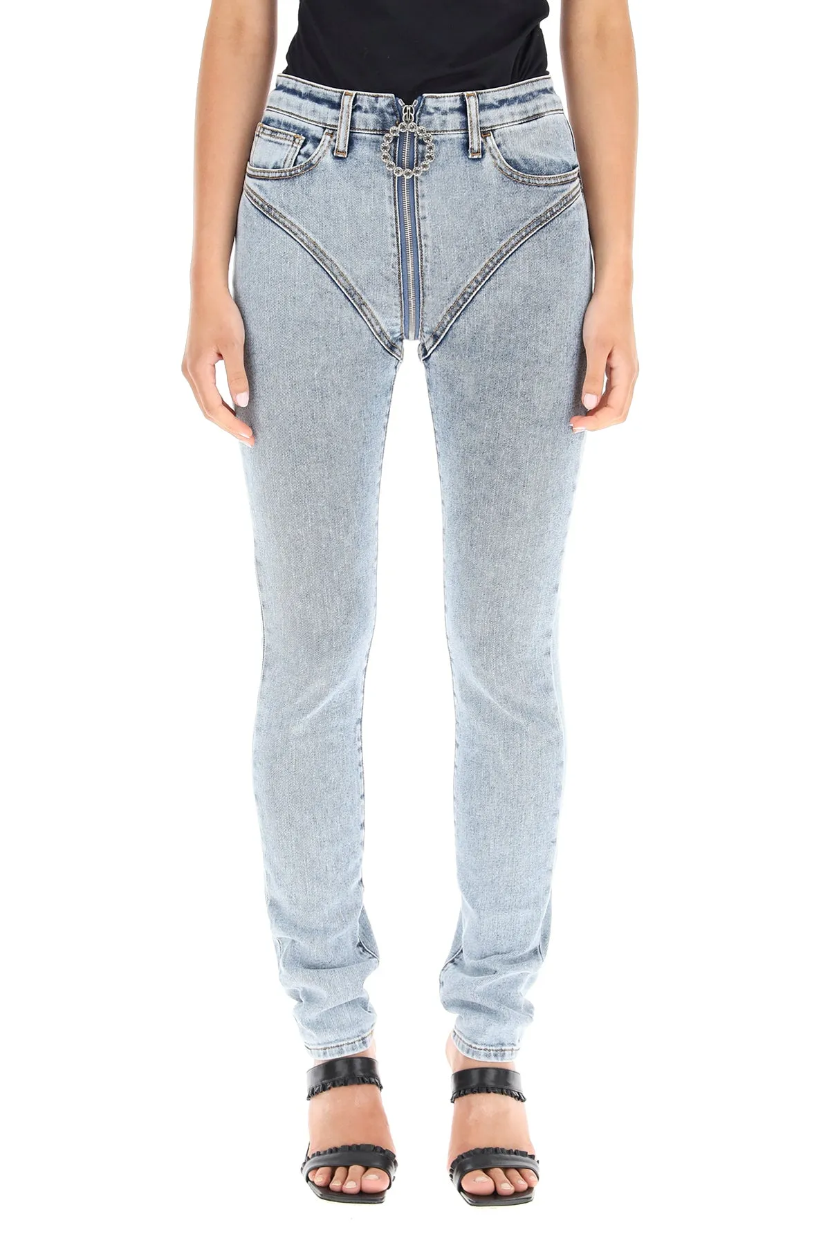 Alessandra Rich High-Rise Skinny Jeans