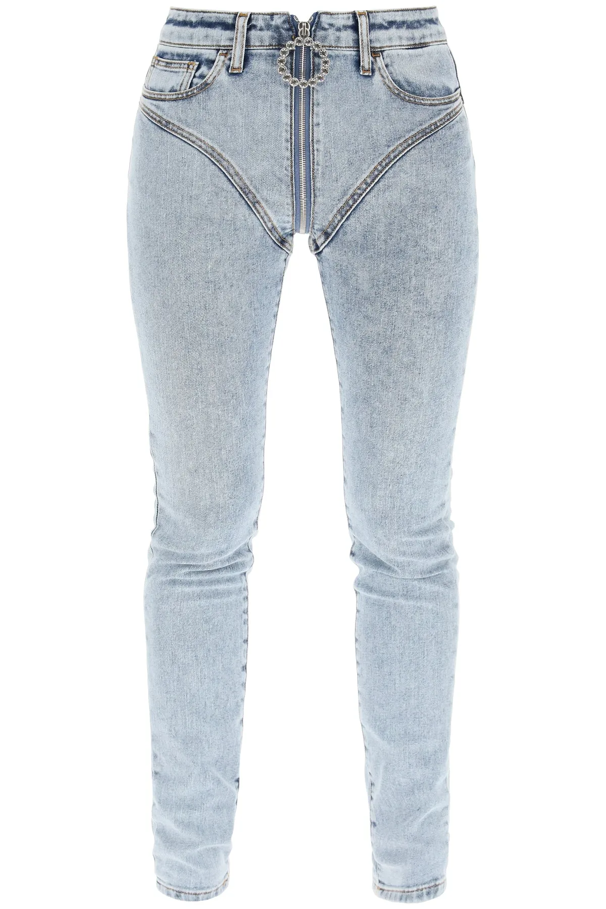 Alessandra Rich High-Rise Skinny Jeans