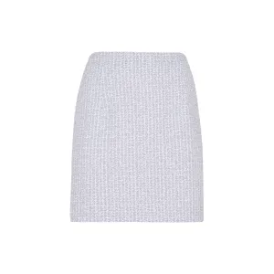 Alessandra Rich High Waist Tweed Mini Skirt