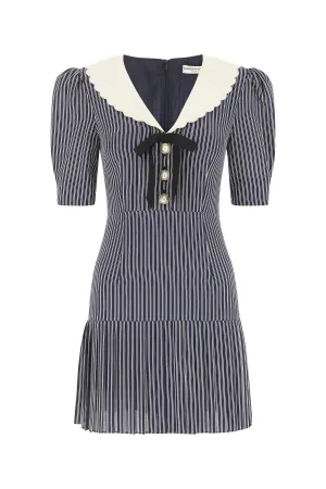 Alessandra Rich Pinstripe Mini Dress