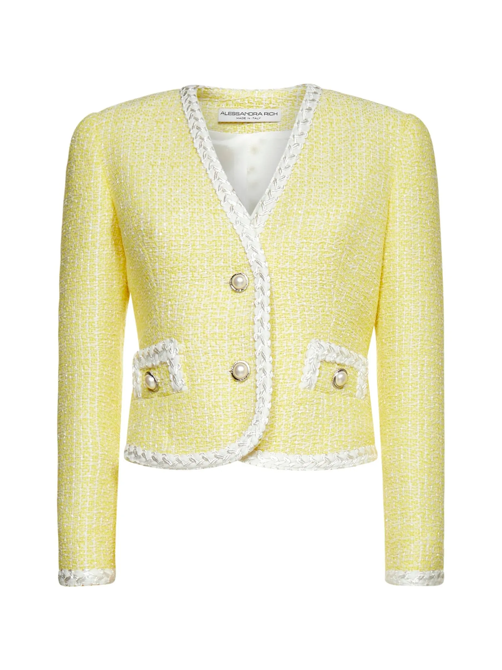 Alessandra Rich Trim Detailed Tweed Jacket