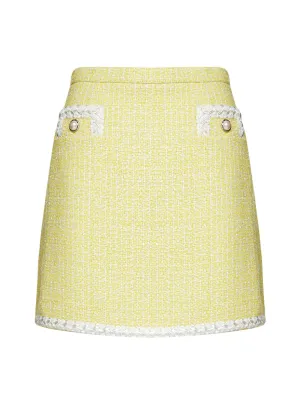 Alessandra Rich Tweed Mini Skirt