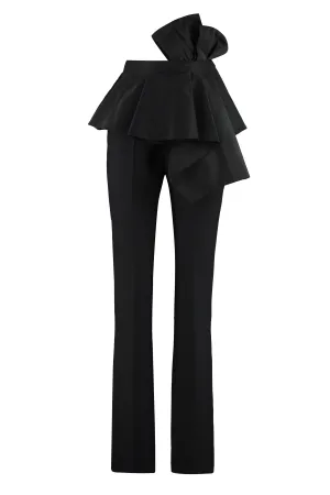 Alexander McQueen Bow Detailed Tailored Trousers