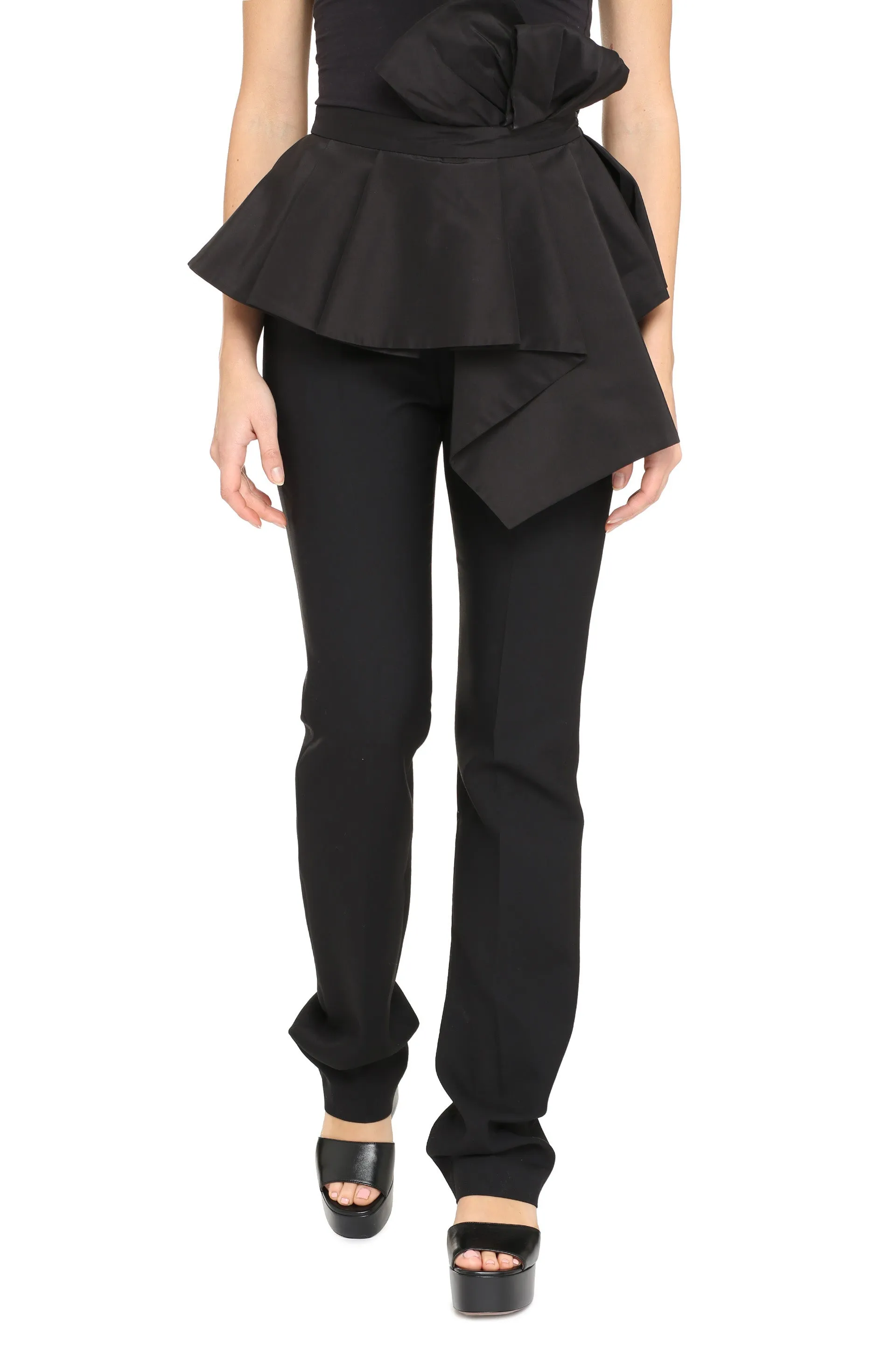 Alexander McQueen Bow Detailed Tailored Trousers