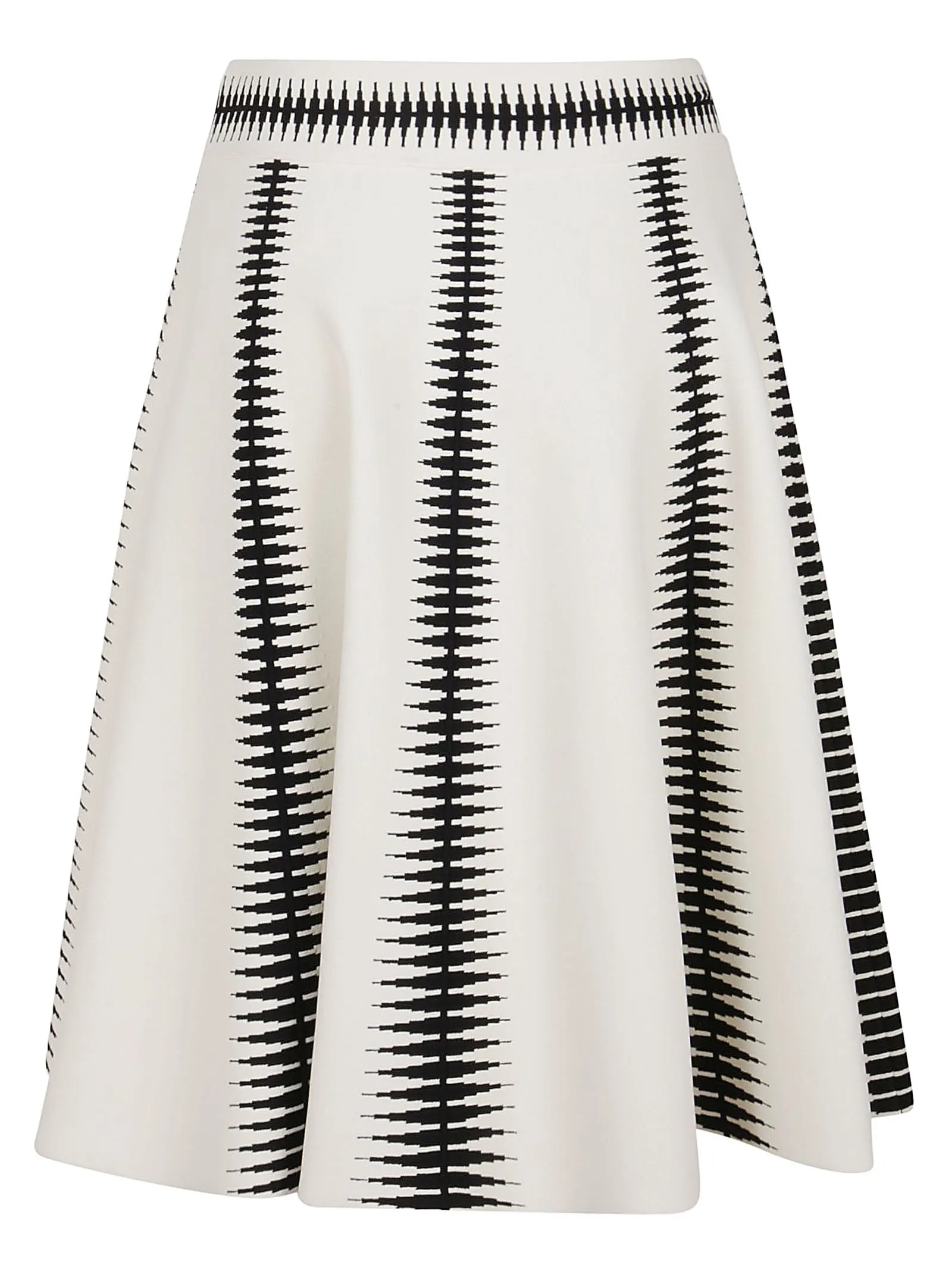 Alexander McQueen Geometric-Print Pleated Skirt