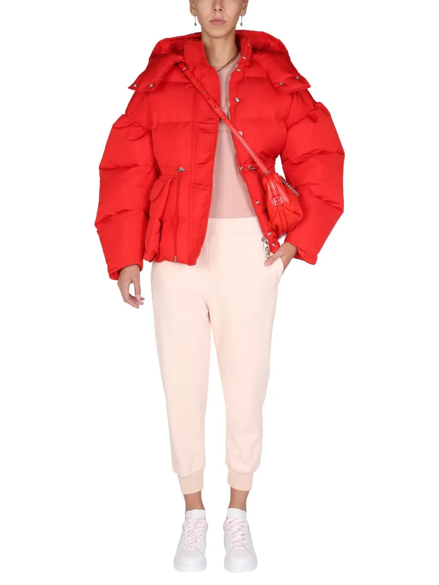 Alexander McQueen Graffiti Logo Printed Padded Jacket