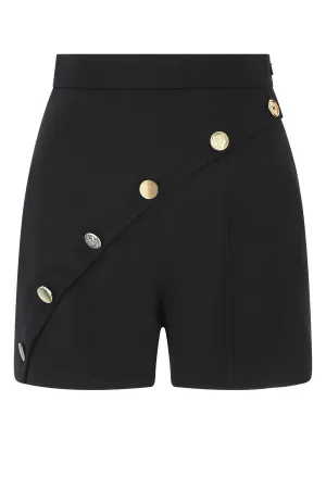 Alexander McQueen High Waist Button Detailed Shorts