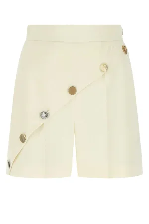 Alexander McQueen High Waist Button Detailed Shorts