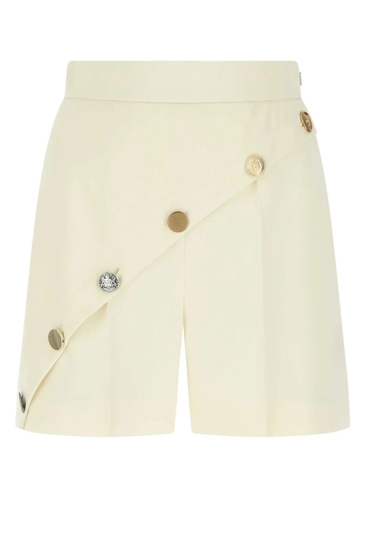 Alexander McQueen High Waist Button Detailed Shorts