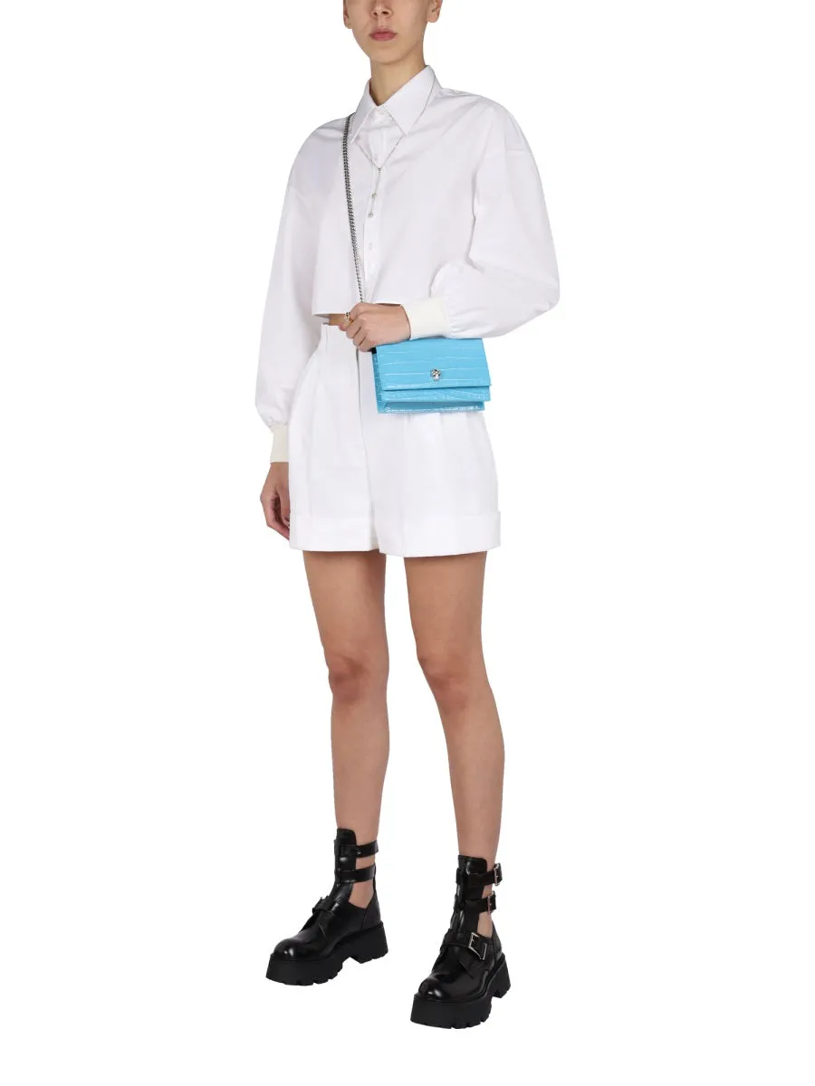 Alexander McQueen High Waisted Turn-Up Hem Shorts
