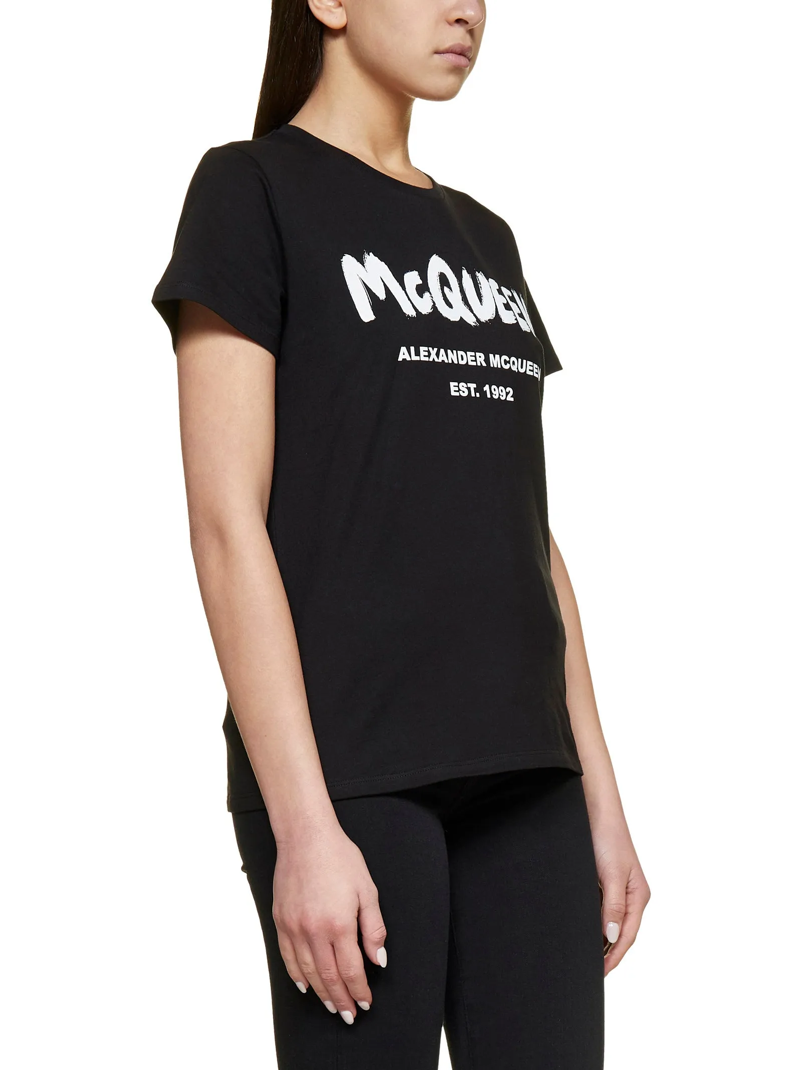 Alexander McQueen Logo Print Crewneck T-Shirt