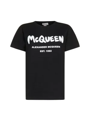 Alexander McQueen Logo Print Crewneck T-Shirt