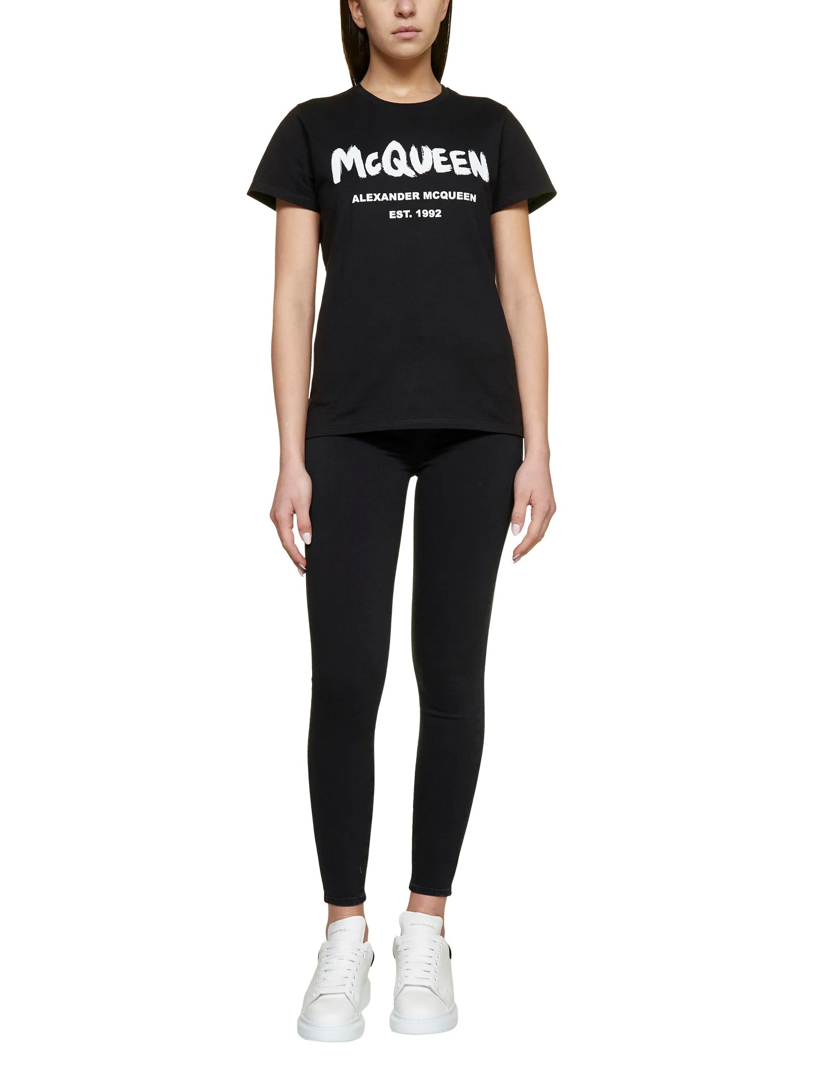 Alexander McQueen Logo Print Crewneck T-Shirt