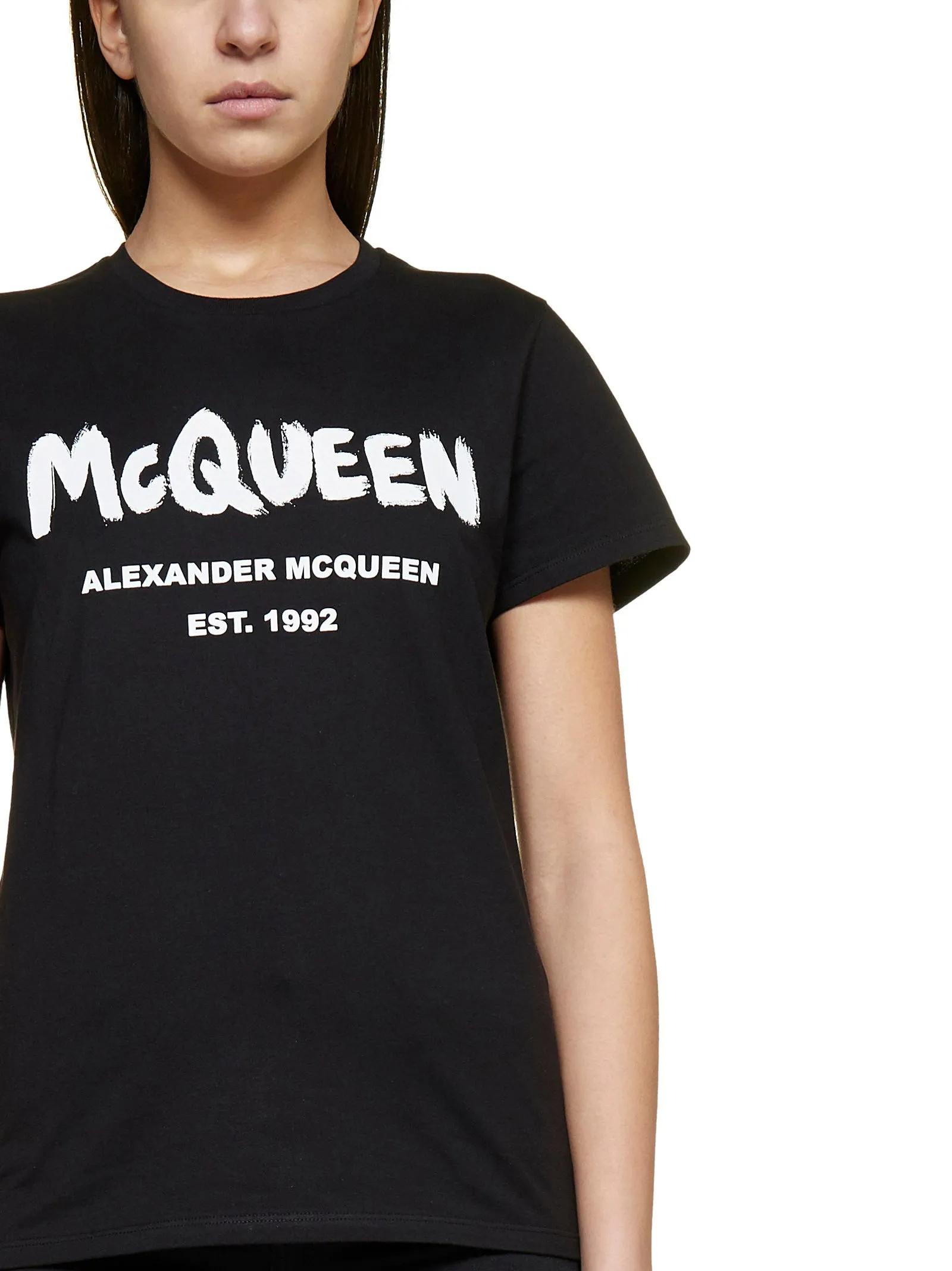 Alexander McQueen Logo Print Crewneck T-Shirt