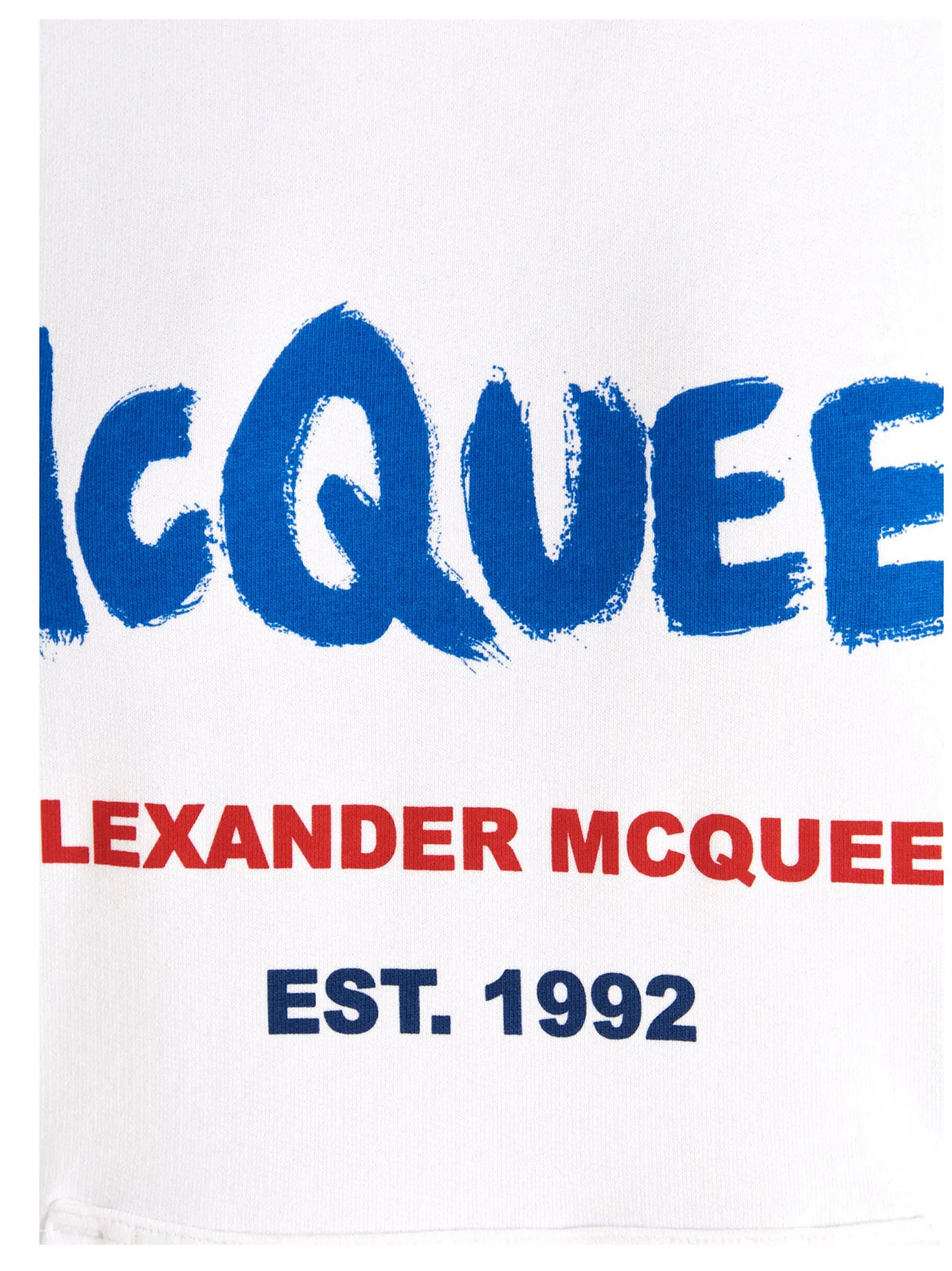 Alexander McQueen Logo Printed Drawstring Hoodie