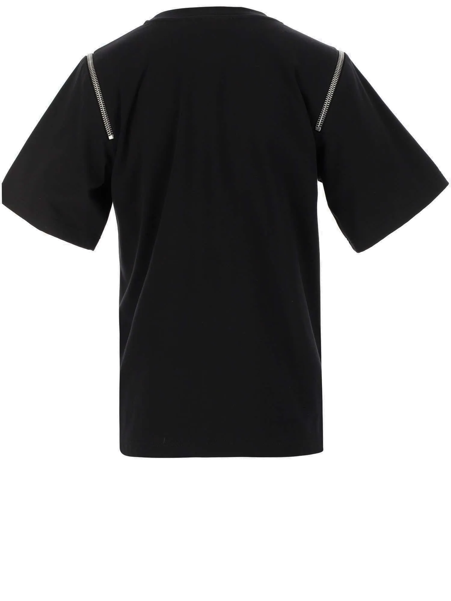 Alexander McQueen Logo Printed Zip Detail T-Shirt