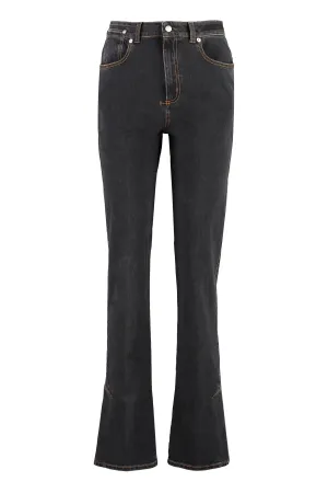 Alexander McQueen Low-Rise Bootcut Denim Jeans