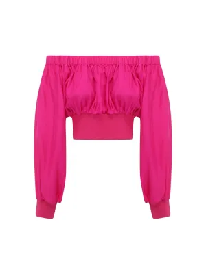 Alexander McQueen Off-Shoulder Cropped Top
