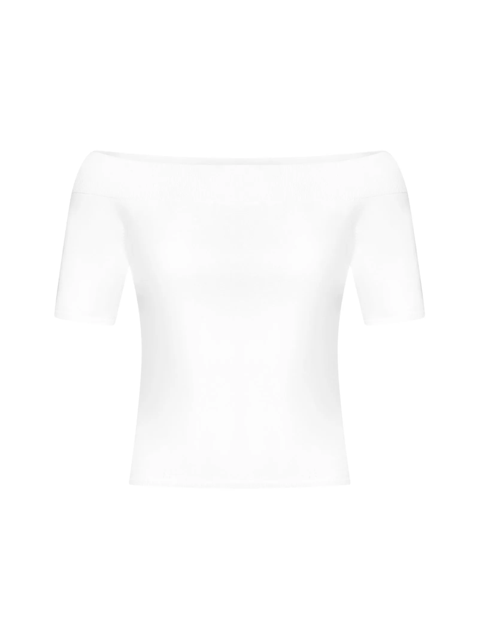 Alexander McQueen Off-Shoulder Short-Sleeve Top