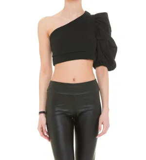 Alexander McQueen One-Shoulder Cropped Top