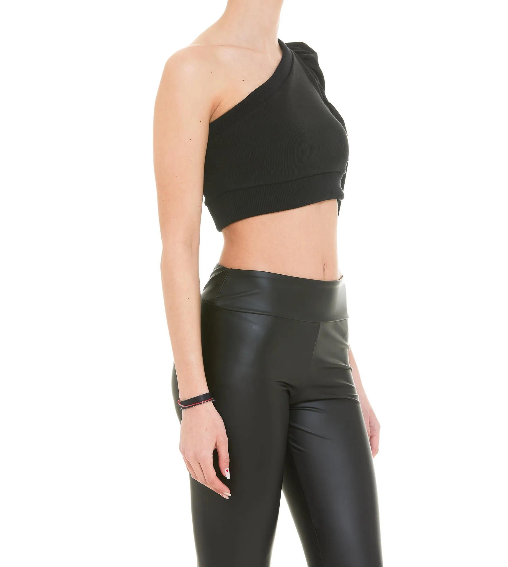 Alexander McQueen One-Shoulder Cropped Top