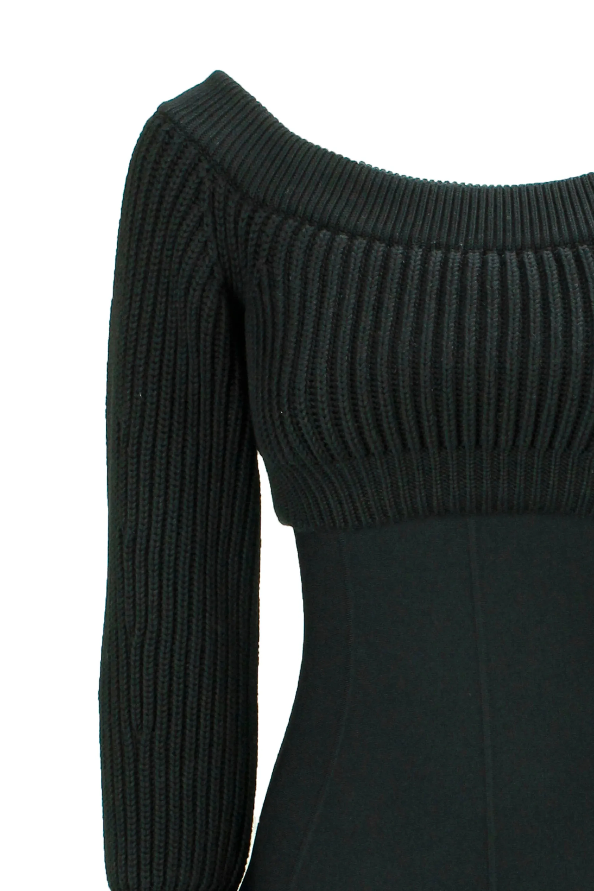 Alexander McQueen Panelled Ribbed Knit Mini Dress