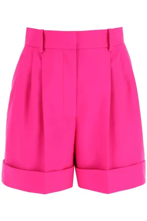 Alexander McQueen Pleat Detailed Tailored Shorts