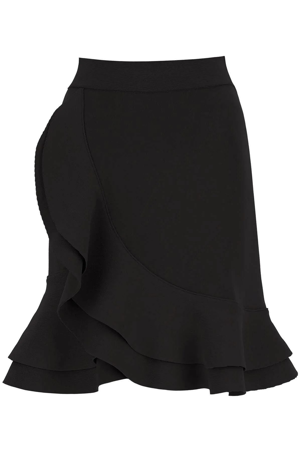 Alexander McQueen Ruffled Asymmetric Mini Skirt