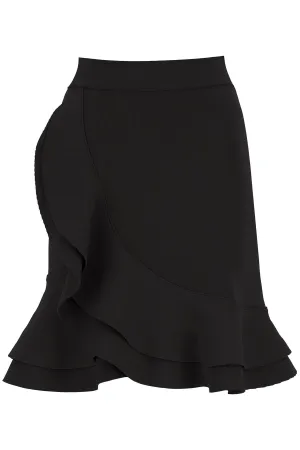 Alexander McQueen Ruffled Asymmetric Mini Skirt