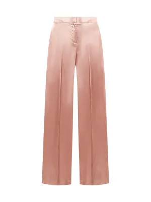 Alexander McQueen Satin Wide Leg Trousers